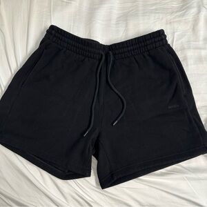 Aritzia Sweatfleece Boyfriend Shorts (Blk)